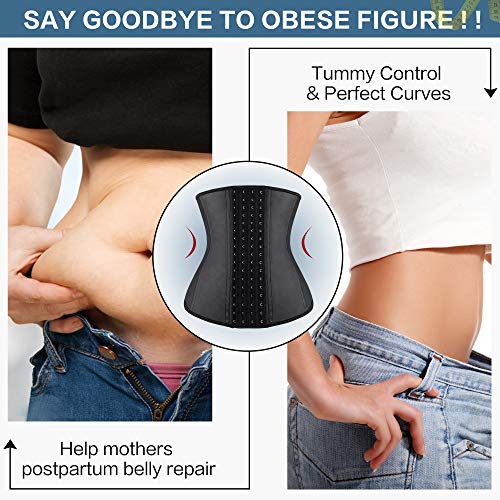 YIANNA Long Torso Waist Trainer for Women Latex Underbust Waist Corsets