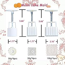 Yifanplus 16 PCS Moon Cake Mold, Mid Autumn