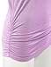 MIRITY Womens 3/4 Sleeve Boat Neck Cute Solid Shirring Dolman Drape Tops Color Blue Size XL
