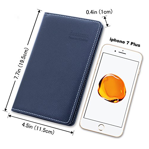 liangdongshop Book Style Leather Business Name Card Holder Business ID Credit Card Case Book with 60 Slots(Black)