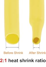 Sourcing Map Heat Shrink Tubing 14mm 2:1 Yellow 10ft 1000V view 5