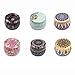 Alotm 6 Pcs Tinplate Empty Tins, Candy Box Retro Home Kitchen Storage Containers, 2.75x1.96 inc Reusable Tin Cups Jars for Tea, Candy, DIY Candles, Dry Storage, Wedding Party Favors, and Gifts