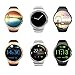 Bluetooth Smart Watch, 1.3 inches IPS Round Touch Screen Water Resistant Smartwatch Phone with SIM Card Slot,Sleep Monitor,Heart Rate Monitor and Pedometer for IOS and Android Device (Gold)