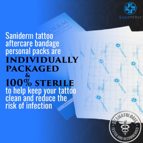Saniderm Tattoo Aftercare Bandage, Breathable Waterproof Bandages