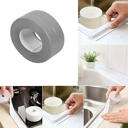 Metreno® Multipurpose Waterproof Self Adhesive Door Tape For Seal, Wall Mold Sound Proof Air Gap Stopper, Bottom Strip, Insects, Kitchen, Bathroom Door Draft Blocker(Grey, width 22 mm)