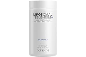 Codeage Selenium 200 mcg Supplement, 6-Month Supply, Immune Support, Mineral Cofactor Selenomethionine, Phospholipids, Vegan, Liposomal Delivery, 180 Capsules