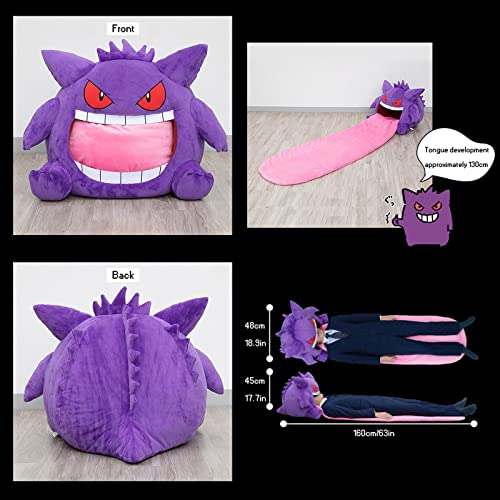 XKUN Cozy Gengar Cartoon Sleeping Pad 2 in 1 Nap Pillow Portable