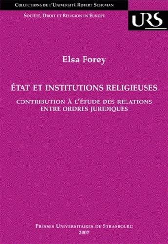 État et institutions religieuses