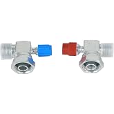 Wisepick AC Compressor Fitting Set #8 and #10 Male to 1-1/4&rdquo; Female Oring with 16mm/13mm R134a Pressure Valve for SD Tecumseh and York Compressor