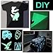 Glow in Dark HTV Sheets Iron-on Heat Transfer Vinyl for T-Shirts Apparel 12 Inches x 12 Inches Pack of 5 (Blue)