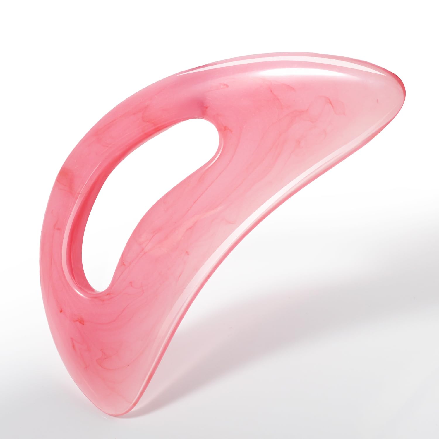 Scienlodic Gua Sha Massage Tool with Handle (Resin) Larger Guasha Scraping Tool for Back Neck Face Leg Massage, Lymphatic Drainage, Cellulite Remove