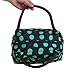 ZXKE Dots Print Style Women Handbags Lunch Bag Tote (Green dots blue)