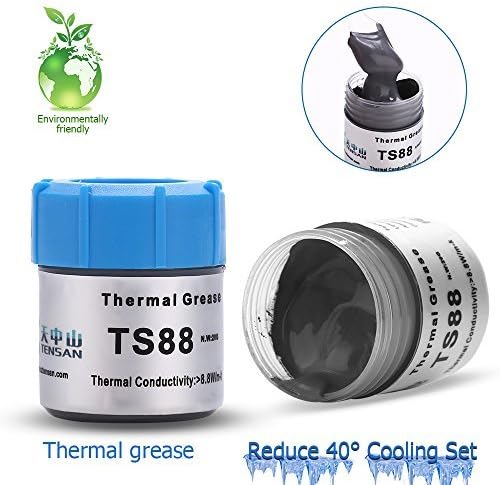 CPU Thermal,20G Thermal Grease，8.8w/m.k Cooling Paste CPU,CPU Thermal,CPU Grease,Thermal Conductive Grease Paste for GPU/CPU/VGA/IC/LED (Silver)