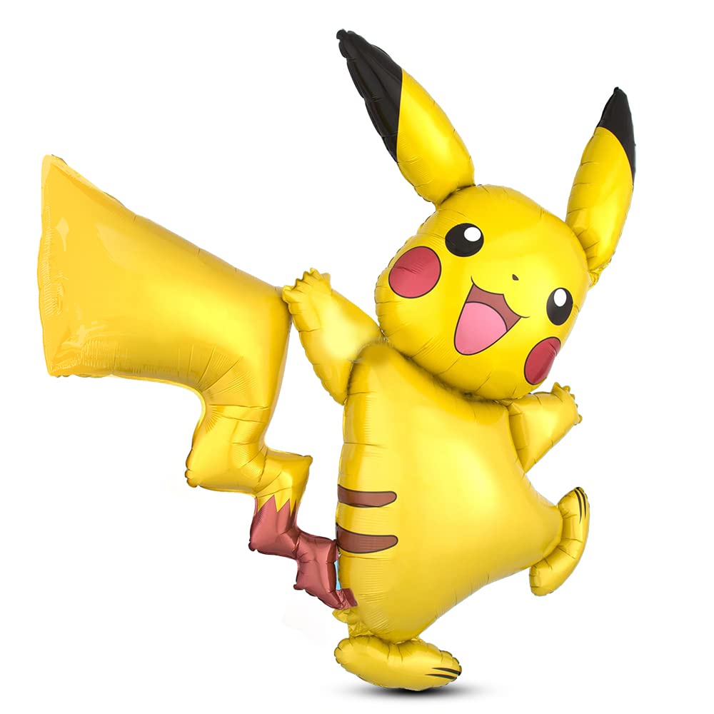 Amscan Anagram 3408401 - Pokémon Pikachu Foil AirWalker Balloon - 57 Inch, Yellow