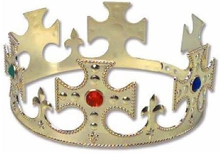 Amazon Com Gold Jeweled Prince King Queen Crown Toys Games