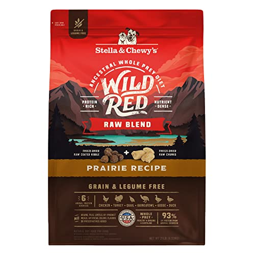 Stella & Chewy's Wild Red Dry Dog Food - High Protein Grain Free Raw Blend, Red Meat Recipe (1.58kg)
