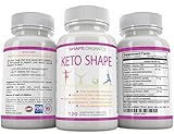 Shape Organics Raspberry Ketones Pure for Fat Reduction and Weight Management, No Additives, No Added Caffeine