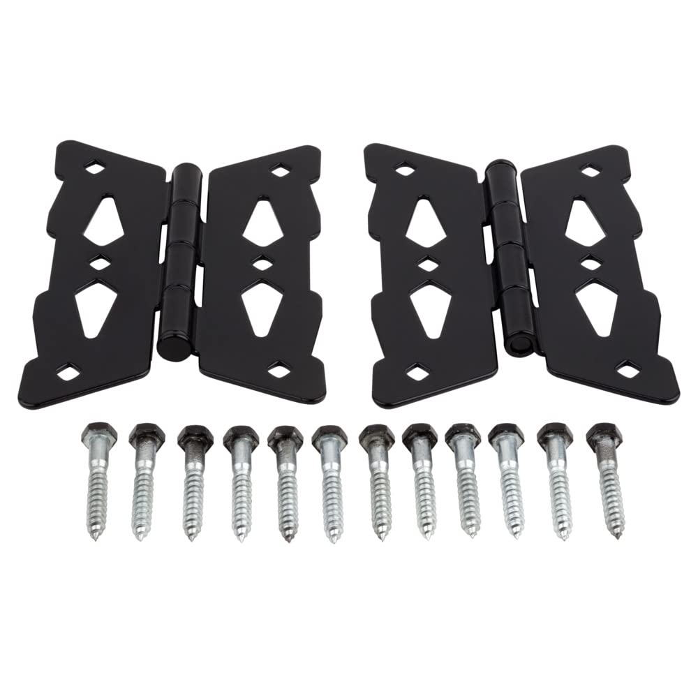 National Hardware N109-218 SPB8443 Decorative Butterfly Hinges, Black