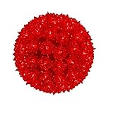 Novelty Lights SS100-RE Commercial Grade Indoor/Outdoor Christmas Starlight Sphere, Red, 100 Light, 7.5