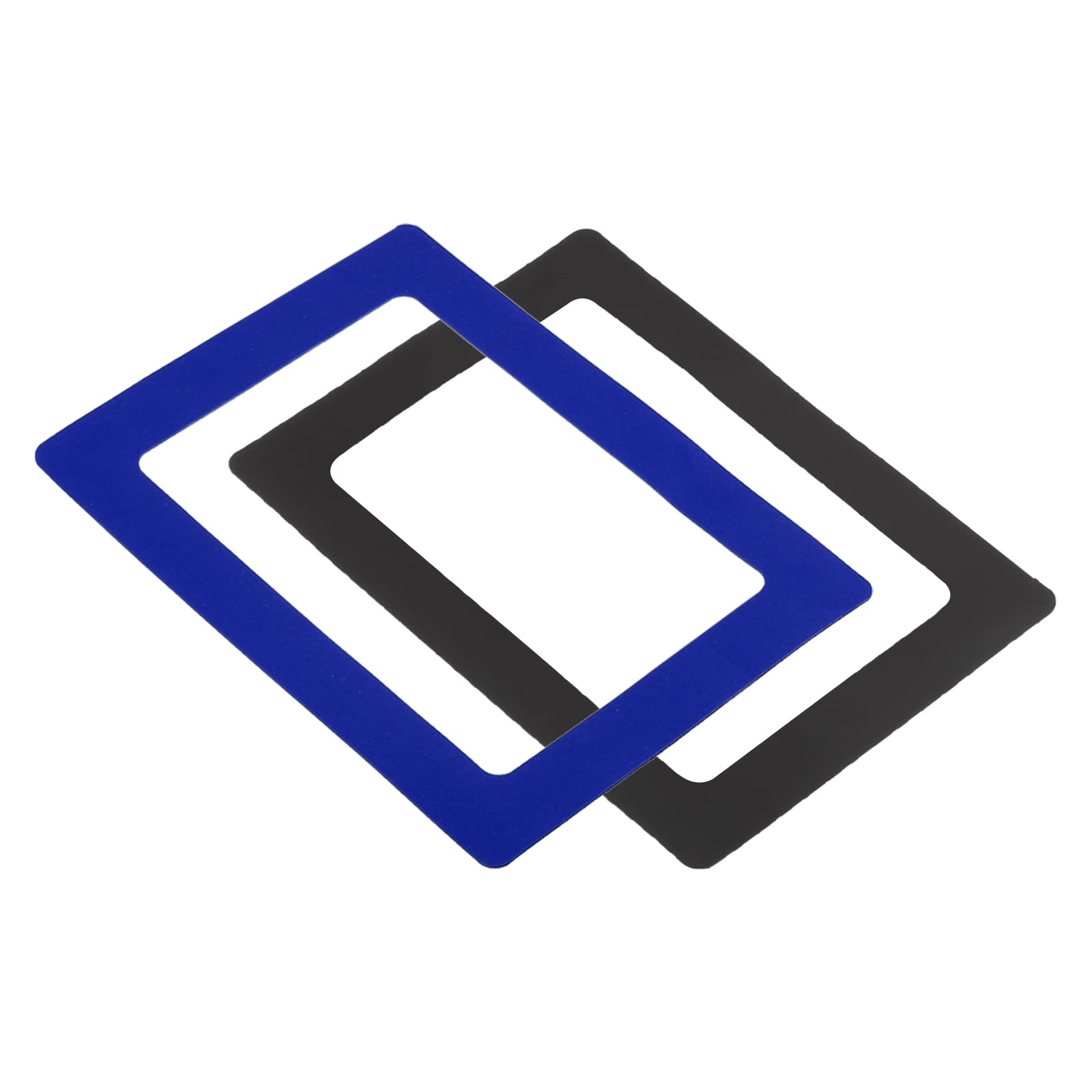 PATIKIL Magnetic Picture Frame, 2 Pack Magnetic Photo Frame Picture Holder Holds 5x7 Inch Photos for Refrigerator Metal Home Office, PVC Blue