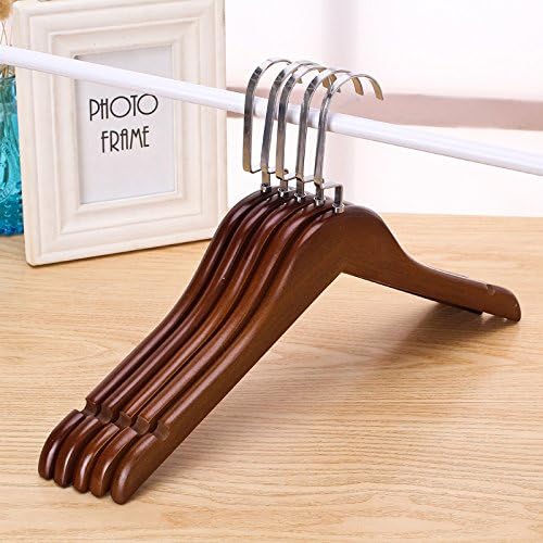 XIIDE 10pcs, Multifunctional High-Grade Solid Wood Suit Hangers , woody 32cm