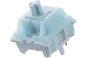 EPOMAKER Creamy Jade 45gf Gaming Keyboard Switches, 100 PCS Linear Switch, 5-Pin Pre-Lubed Switch, with PC/PA66 Case, POK Ste