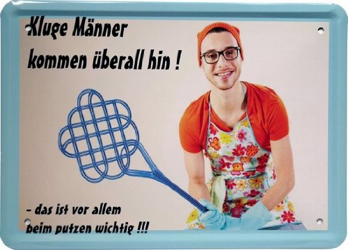 Metal Sign 15 x 21 CM "Intelligent Men Are Everywhere" with Retro hin.. MJ 23