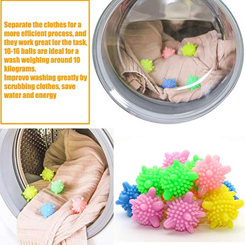 Laundry Ball Washing Ball Solid Colorful Housework Cleaning Artifact Washing Machine Laundry Ball Premium Reusable Tangle-Free Eco Friendly Fabric Softener Alternative Helper (2.2" Diameter Middle)
