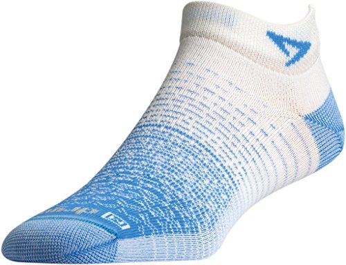Drymax Thin Running Mini Crew, Sky Blue / White, W10-12 / M8.5-10.5