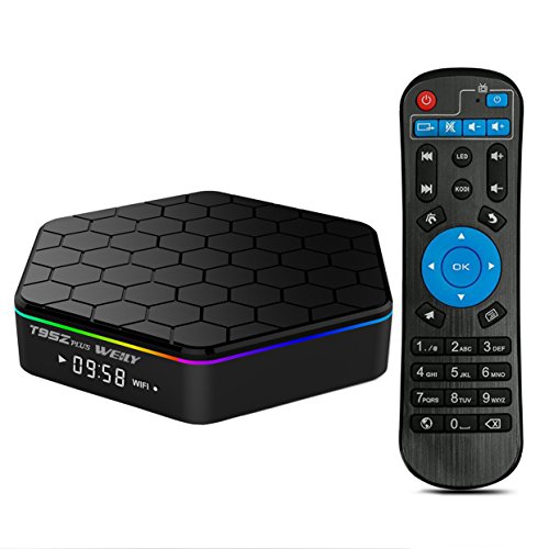 T95Z Plus Android TV Box 3GB RAM 32GB ROM, Android 7.1 TV Box Amlogic S912 Octa Core Dual 2.4/5.0 GHz WiFi Support 1000M LAN Ethernet 64Bit H.265 Bluetooth 4.0 UHD 4K HD TV Box