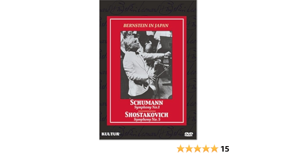 Bernstein In Japan Schumann No 1 Shostakovich Dvd 1936 Region 1 Us Import Ntsc Movies Tv Amazon Com