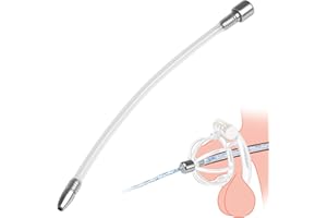 Romi Chastity Device Cock Cage Accessories Long Silicone Male Urethral Tube Hollow Stainless Steel Urethral Sound Catheter Pl