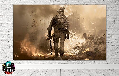 Call of Duty Gaming Movie Box Framed Canvas Print - Wall Art - Ready To Hang