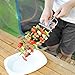 BBQ Skewers Lock & Slide Stainless Steel (Set of 2) Makes 6 Kebabs, Grill Kebab Gadget, Best Skewer for Outdoor Grilling with Quick and Easy Release for Any Type of Shish Kebab Chicken or Vegetables