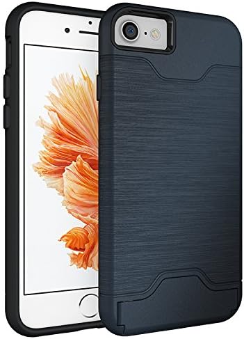 iphone 7 plus case,LJKEN[Portable support] Case for iPhone 7 Plus have bumper , double protection and card wallet for Apple iPhone 7 (2016) (Naby)
