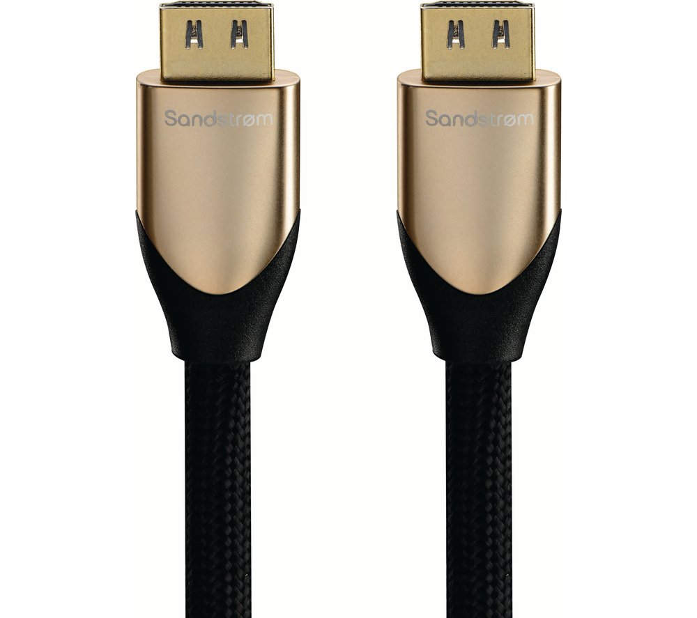 SANDSTROM AV (S1HDM315) Gold Series HDMI Cable - 1 metre. HDMI HIGH SPEED with ETHERNET - Lifetime Guarantee