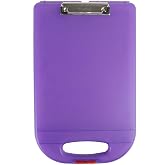 Dexas Clipcase 2 Storage Clipboard with Rounded Handle, Purple