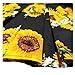 Girstunm Women's Pleated Vintage Skirt Floral Print A-line Midi Skirts with Pockets Sun-Flowers XL
