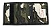 ROUGH ENOUGH Camo Grey Military Army Navy Pattern Canvas Sports Outdoors Casual Simple Basics Trifold Slim Small Short Portable Wallet Purse Holder Organizer with Zipper for Kids Boys Teens Men