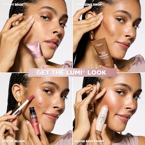 L’OREAL PARIS MAKEUP TRUE MATCH LUMI GLOTION, NATURAL GLOW ENHANCER, ILLUMINATOR HIGHLIGHTER, BRONZING DROPS FOR A SUN-KISSED GLOW, 901 FAIR