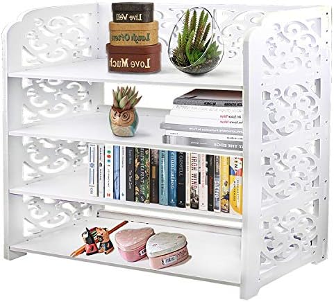 Met Life - WPC Multipurpose Shoe Rack & Book Shelf, L24" x W9.5" x H26" 4 Tiers, Tall & Wide, Environmental Friendly Material | White