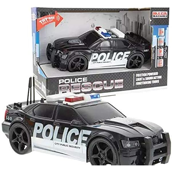 diecast police cars with lights and sirens