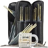 LK Store 24 Pcs Hooks and Wrenchs Lock set with Paper Instructions and Pratice Tools