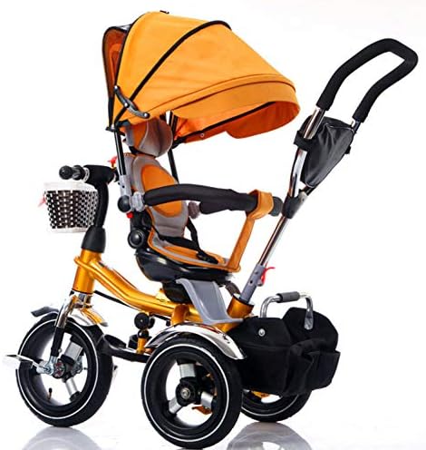YINGH - Children Tricycles Trike, 360 ° Rotation of The seat, Detachable Putter and Large Storage Basket,Suitable for Shopping and Travel, Suitable for 1 Months - 6 Years Old