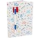 Lego White Journal with Red 4x4 Brick with Blue