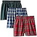 Hanes Boys' 3 Pack Ultimate Tartan Boxer, Assorted, Large