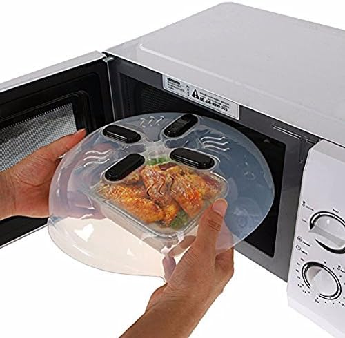 Microwave Lid,Microwave Hover Anti-Sputtering Cover, Microwave Plate Spatter Cover Kitchen Lid,Vented Microwave Food Dish Cover Splatter Guard, Non-toxic with Strengther Magnetic,11.5 Inch