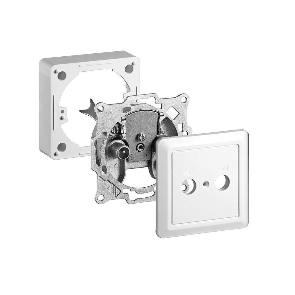 Goobay 68851 2-Way Antenna End Wall Socket Kit