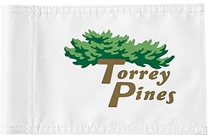 2BUT Torrey Pines Golf Pin PGA Flag Practic Putting Green Golf Flag For Backyard Garden Double-Sewn 600D Nylon Miniature Pin Flag Regulation Tube Flag(8"X6")