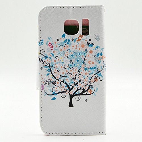 image for Galaxy S6 Case, Firefish S6 Case [Kickstand] [Leather Wallet] Bumper L